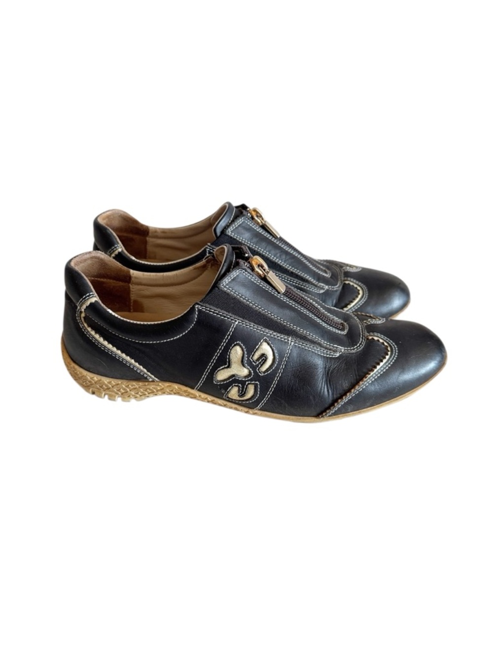 Walter Genuin Womens Popstar Black Leather Golf Shoes size 38.5 EU